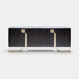 Giorgio Collection Charisma Sideboard in Black Bubinga burl with a Grey Alpi marble top