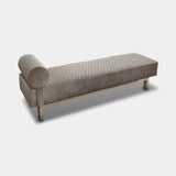 Giorgio Collection Infinity Bench in grey velvet
