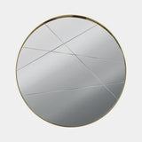 Giorgio Collection Infinity Round Wall Mirror in light gold chrome