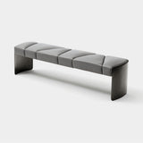 Giorgio Collection Mirage Bench in grey velvet