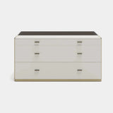 Halcyon Leather Wrapped Luxury Chest of Drawers, alternative angle
