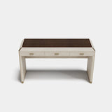 Halcyon Leather Wrapped Luxury Console Table, alternative angle
