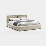 Halcyon Low Headboard Luxury Bed: beige fabric (Cat B)