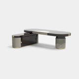 Hartley Quilted Leg Luxury Desk, With Side Cabinet (280 x 200cm)