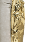 Boca do Lobo Imperfectio Sofa, close-up of the hammered brass