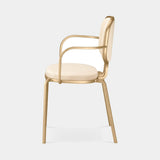 Jacopo Cast Frame Luxury Dining Armchair, side view