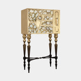 Bijoux Bar Cabinet with a printed glass front