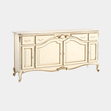 Glamour Sideboard in cream lacquer with gold leaf trim