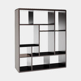 Knox Bookcase in walnut veneer with black lacquer