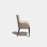 Josephine Lacquered Leg Luxury Dining Chair, alternative angle