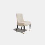 Josephine Lacquered Leg Luxury Dining Chair, Without Armrests