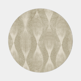 Caffe Latte Jute Round Rug in botanic silk