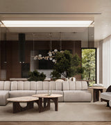 Caffe Latte Jute Rug in a room setting