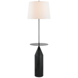 Kelly Wearstler Zephyr Large Floor Light in Aged Iron with Linen Shade
