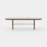 Laskasas Albert Bench in Xangai White weave, second view