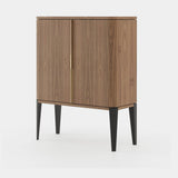 Laskasas Alvar Bar Cabinet in Walnut Veneer Matte