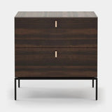Laskasas Amber Bedside Table in Smoked Eucalyptus Veneer Matte, second view