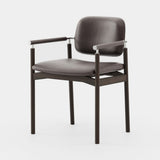 Laskasas Ava Chair in Athens Dark Brown faux leather