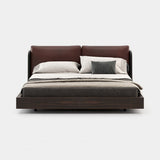 Laskasas Brooke Bed in Seoul Borgogna leather, second view