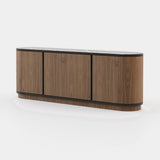 Laskasas Brown Sideboard in Walnut Veneer Matte