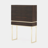 Laskasas Cannes Bar Cabinet in Smoked Eucalyptus Veneer Matte