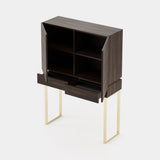 Laskasas Cannes Bar Cabinet in Smoked Eucalyptus Veneer Matte, fourth view