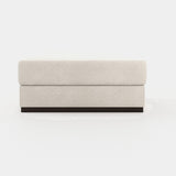 Laskasas Charlie Pouf in Xangai White weave, second view
