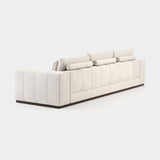Laskasas Charlie Sofa in Xangai White weave, fourth view