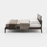Laskasas Clare Bed in Athens Dark Brown faux leather, third view