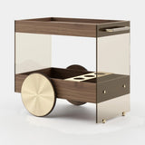 Laskasas Eleanor Tea Cart in Walnut Veneer Matte
