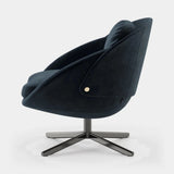 Laskasas George Armchair in Vienna Deep Blue velvet, third view