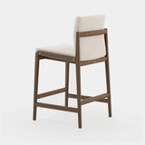 Laskasas Jayne Bar Stool in Xangai White weave, fourth view