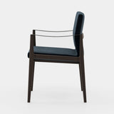 Laskasas Jayne Chair with Arms in Vienna Deep Blue velvet, third view