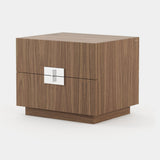 Laskasas Lady Bedside Table in Walnut Veneer Matte
