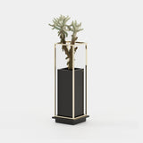 Laskasas Lanie Flower Pot in Black Lacquer Matte
