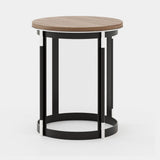 Laskasas Lyssa Side Table in Walnut Veneer Matte