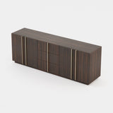 Laskasas Macau Sideboard in Smoked Eucalyptus Veneer Matte, third view