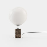 Laskasas Marcel Table Lamp in Emperador Dark Polished Marble