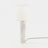 Laskasas Martin Table Lamp in Carrara Polished Marble