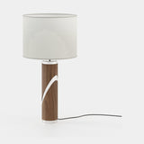 Laskasas Martin Table Lamp in Walnut Veneer Matte