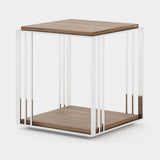 Laskasas Megan Side Table in Walnut Veneer Matte