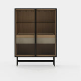 Laskasas Morrison Bar Cabinet in Smoked Eucalyptus Veneer Matte, second view