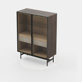 Laskasas Morrison Bar Cabinet in Smoked Eucalyptus Veneer Matte, third view