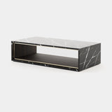 Laskasas Nilo Coffee Table in Nero Marquina Polished Marble