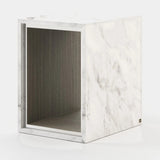 Laskasas Nilo Side Table in Carrara Polished Marble