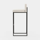 Laskasas Peter Bar Stool in Xangai White weave, third view