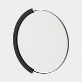 Laskasas Phill Mirror in Textured Black Iron