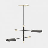 Laskasas Randolph Suspension Lamp in Gilded Polished Stainless Steel