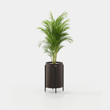 Laskasas Rosie Flower Pot in Smoked Eucalyptus Veneer Matte