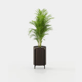 Laskasas Rosie Flower Pot in Smoked Eucalyptus Veneer Matte, second view
